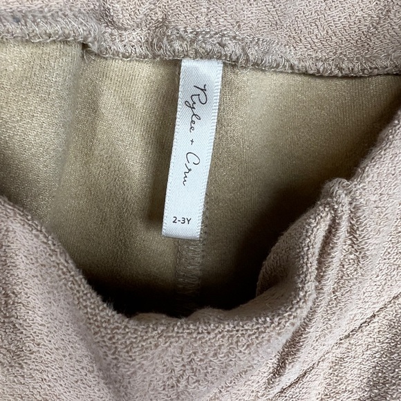 Rylee + Cru- Kids Tan Terry Joggers - Picture 4 of 4